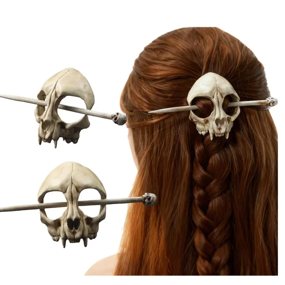 Cat Skull Hair Stick